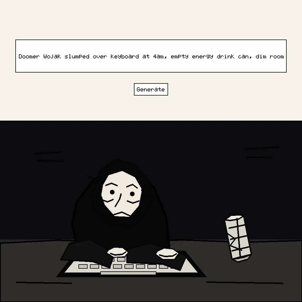 Text-to-Wojak From a Plain Prompt